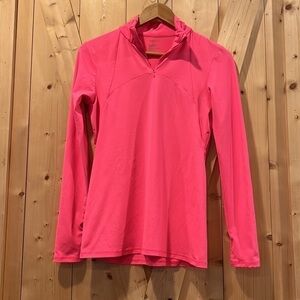 Gap Body Pink Long Sleeve Zip Top Size Small